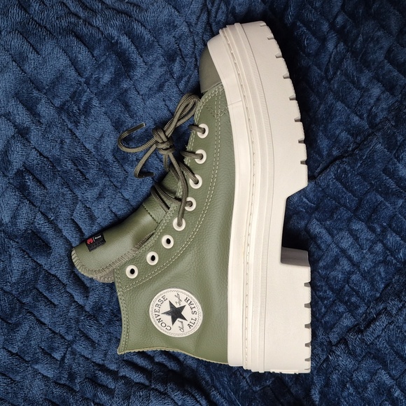 Converse Leather 3M Thinsulate Hi-Top Lugged Platform Shoes In Utility SZ 9 NIB! - Picture 16 of 17